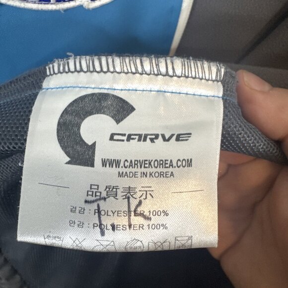 Carve Korea Ski Instructors Team Softshell Jacket Men’s XL Blue Patches - Picture 8 of 9